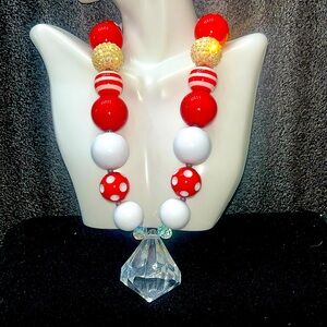 Christmas Themed Colorful Chunky Ball Necklace